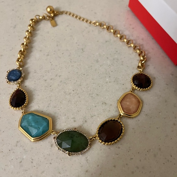 NEW KATE SPADE Jeweled Necklace With New Dust Bag and New Box - Picture 10 of 11